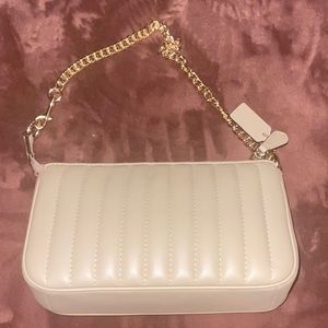 Taupe Quilted Coach Wristlet 19